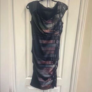 Elegant Black and Purple Women's Dress